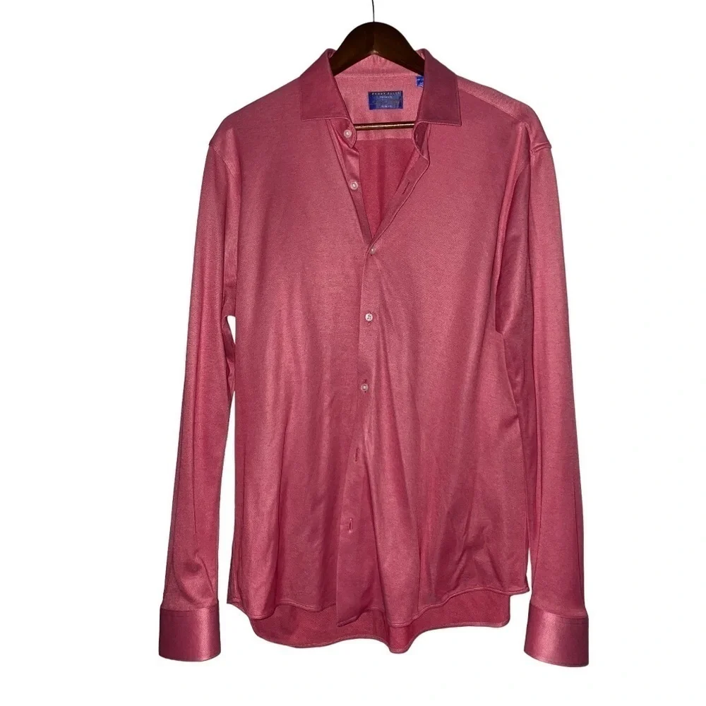 Perry Ellis Non-Iron‎ Slim Fit Dress Shirt Business Office Work Men 17.25/34/35